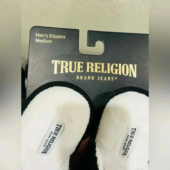 True Religion brand new mens Slippers Medium new - Picture 6 of 6